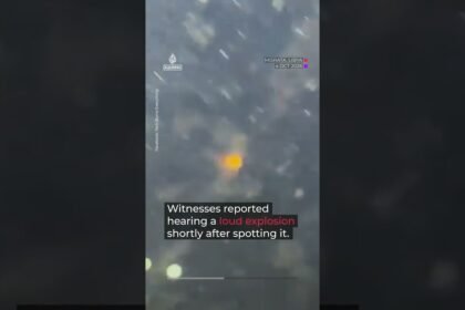 Mysterious luminous object burns in the skies above Libya | AJ #shorts