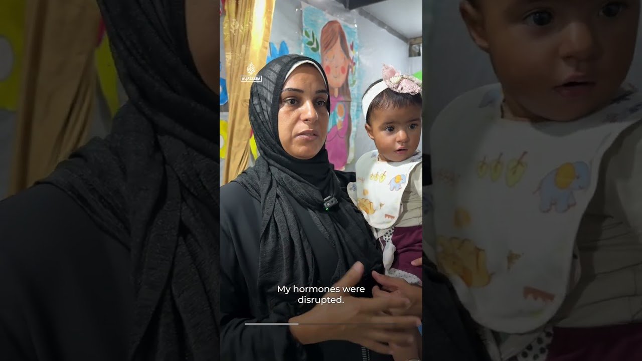Gaza mothers seek breastfeeding support amid hunger and siege | AJ #shorts