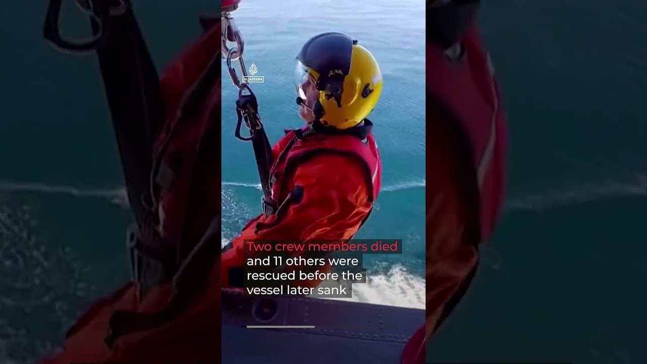 Two dead after ship sinks off Romania following fire