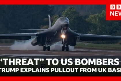 Trump says “threats" to US bombers led to withdrawal from UK airbase | BBC News