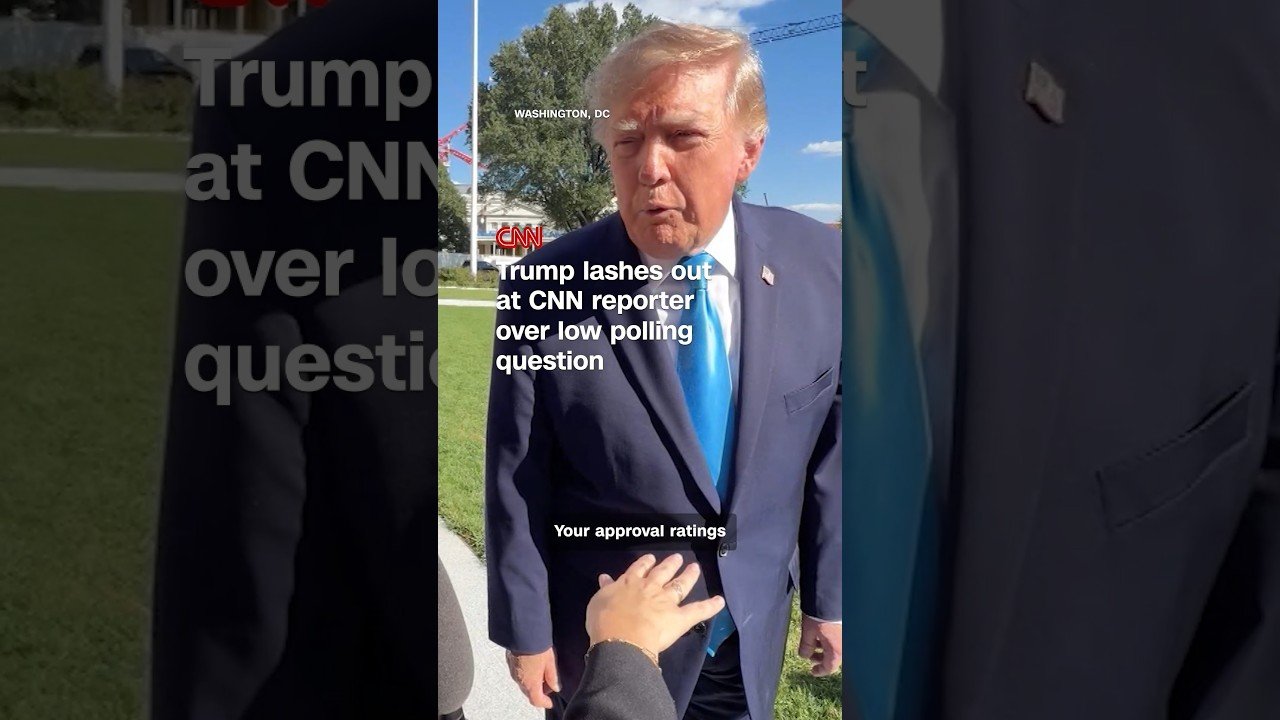 Trump lashes out at CNN reporter over low polling question