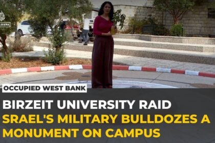 Israeli forces raid Birzeit University and demolish memorial honouring Palestinian students