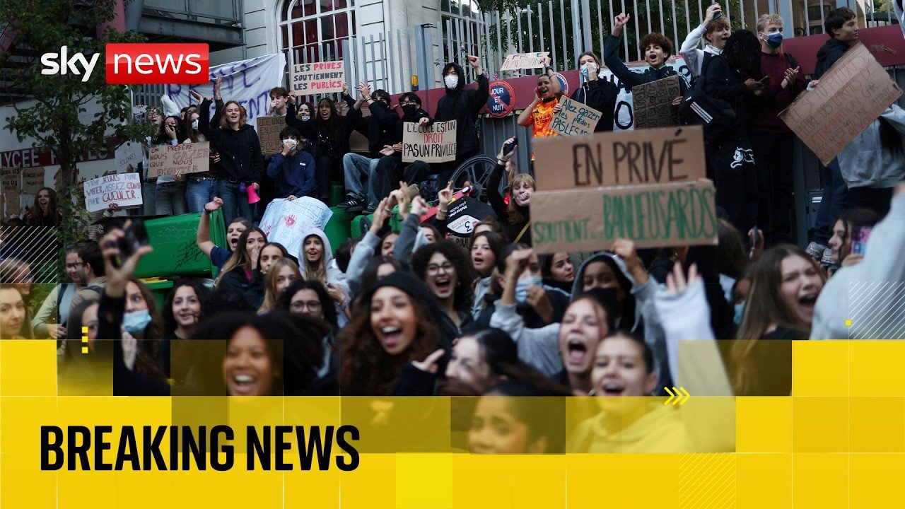 France braces for 'biggest' day of school protests after 5,000 arrested | Full Sky News coverage