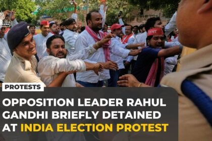 Opposition leader Rahul Gandhi briefly detained as India election protests mount