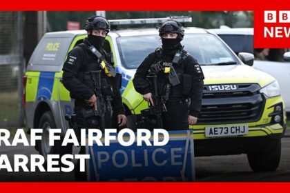 RAF Fairford update as British national arrested in connection with incident | BBC News