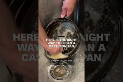 Most people think you can't use soap on a cast iron pan but they are wrong
