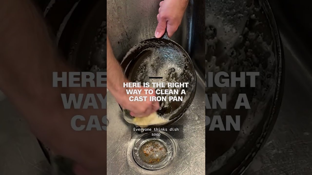 Most people think you can't use soap on a cast iron pan but they are wrong
