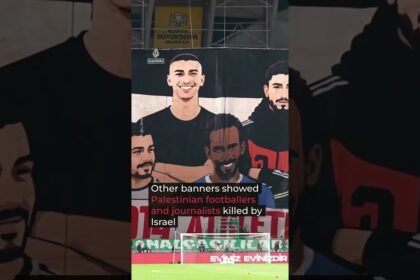 Turkish fans show support for Palestine at friendly fixture | #AJ shorts