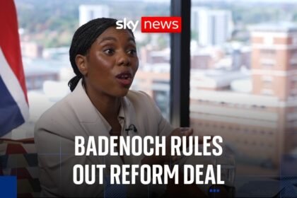 Badenoch says Tories wouldn't form a coalition government with Reform