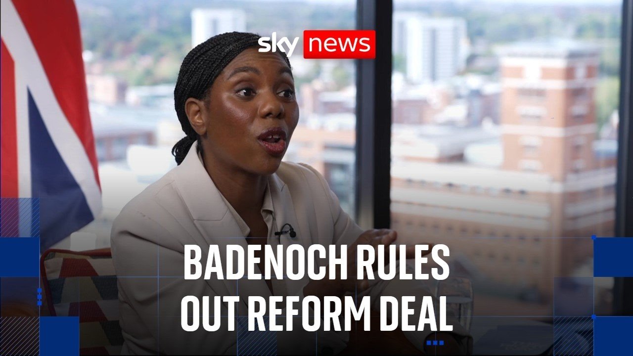 Badenoch says Tories wouldn't form a coalition government with Reform