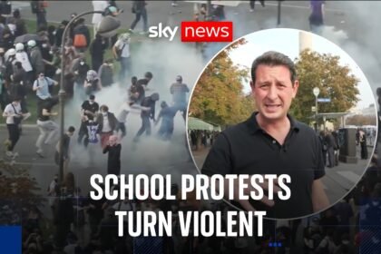 Tear gas fired as students clash with police in Paris