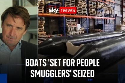 Dozens of migrant dinghies seized at UK airport
