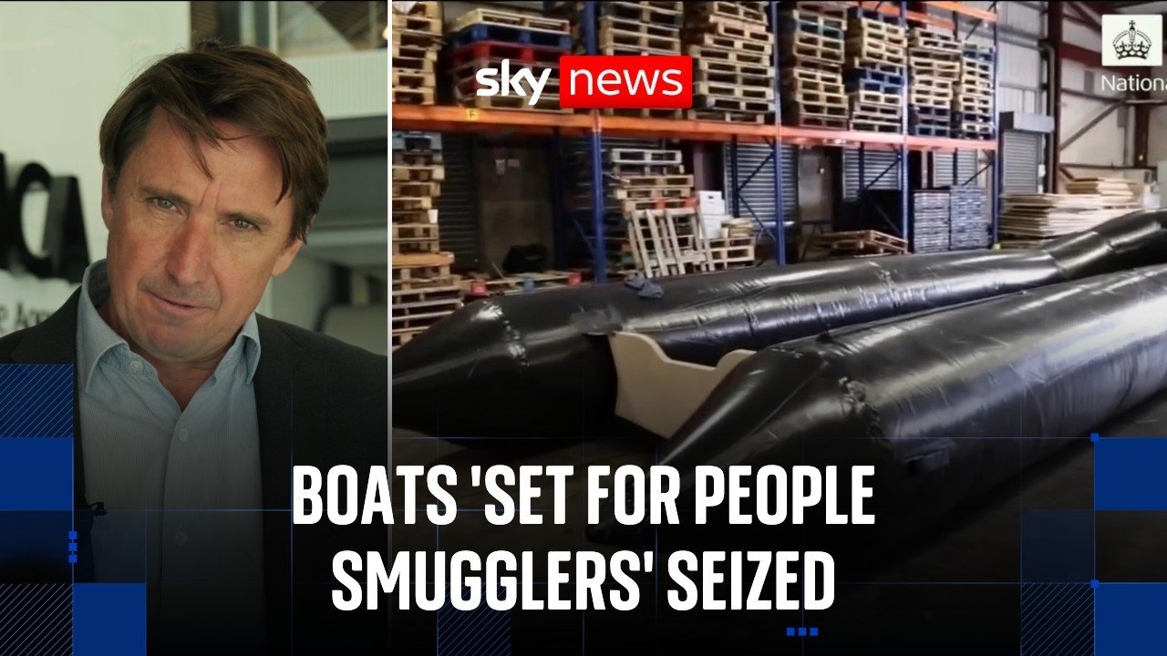 Dozens of migrant dinghies seized at UK airport