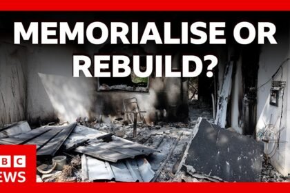 7 October survivors debate how to rebuild homes | BBC News