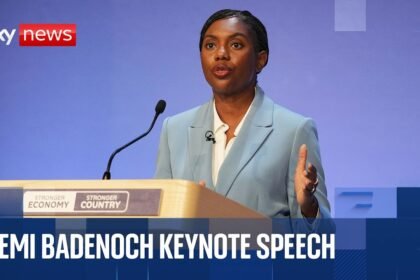 Kemi Badenoch delivers keynote speech at Conservative Party conference
