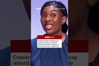 Kemi Badenoch says Tories would scrap inheritance tax on family homes. #BBCNews