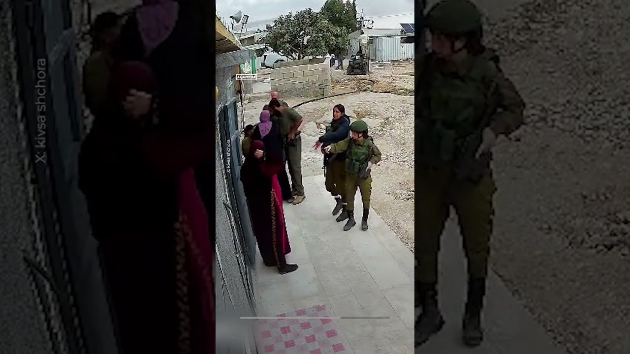 Israeli soldier assaults Palestinian woman in occupied West Bank | AJ #shorts
