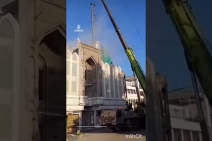 Minaret of Indian mosque collapses during controversial demolition | #AJ shorts
