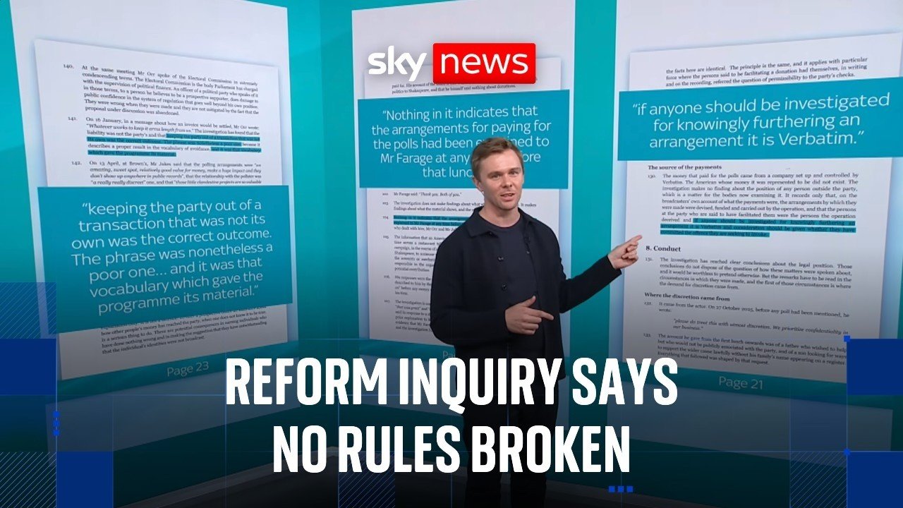 'No rules were broken': Reform UK report clears party over undercover sting