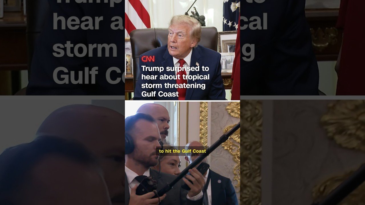 Trump surprised to hear about tropical storm threatening Gulf Coast