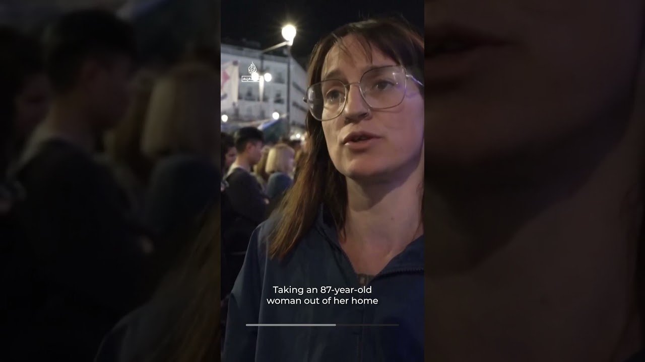 Death of 87-year old sparks furious Spain housing protests | AJ #shorts