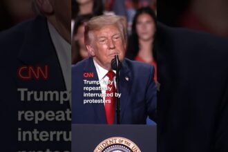 Trump rally repeatedly interrupted by protesters