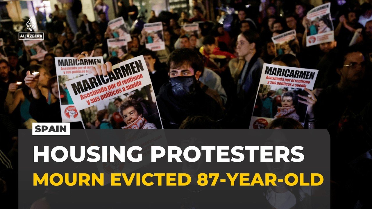 Madrid protesters mourn evicted 87-year-old who became face of Spain's housing crisis