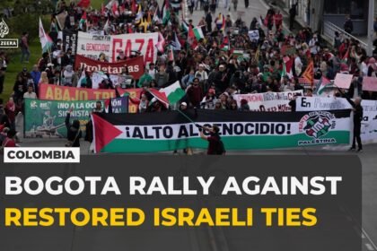 Colombians rally for Palestine and against government's restored ties with Israel