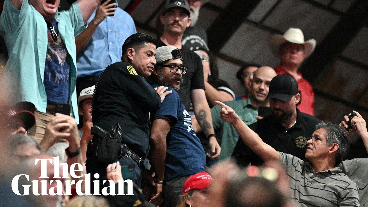 Protesters removed after disrupting Trump rally in Texas