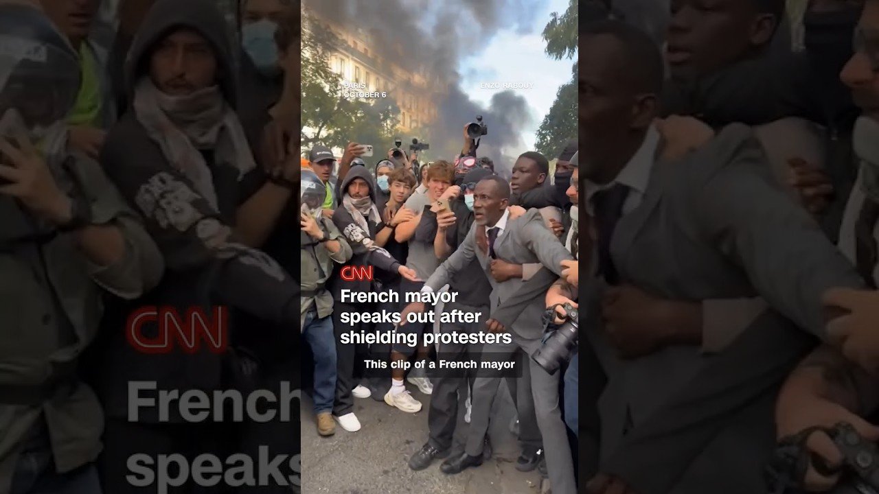 French mayor speaks out after shielding protesters