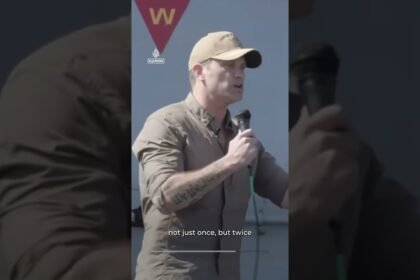 Hegseth address sailors in pushup apology and Trump impression | AJ #shorts