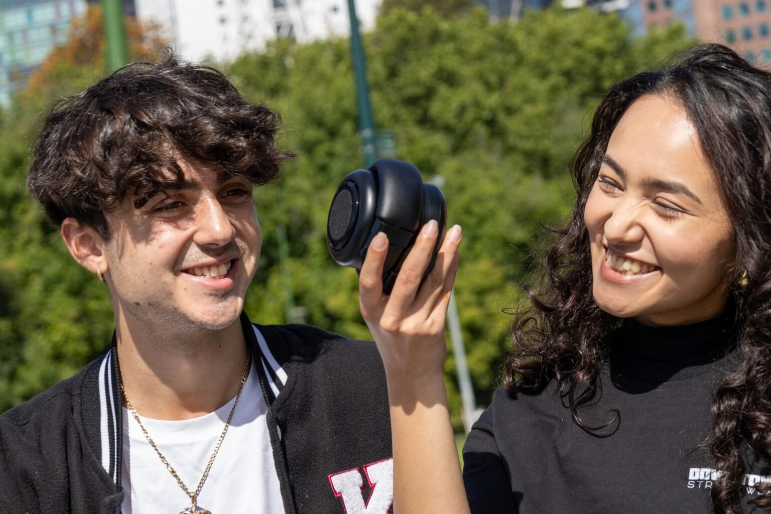 The wireless headphones that roll up into a Bluetooth speaker are now available