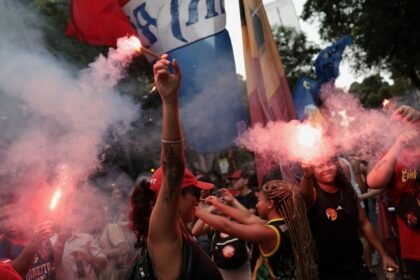 ‘No to the father, no to the son’: Thousands march in Rio against Bolsonaro