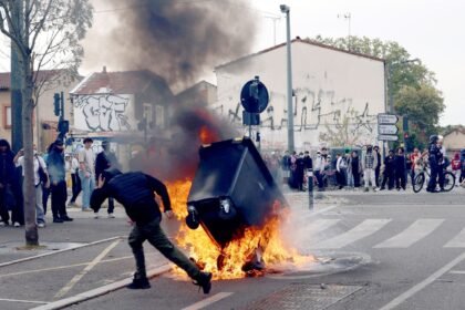 Tear gas and fires on French streets as student protests turn violent