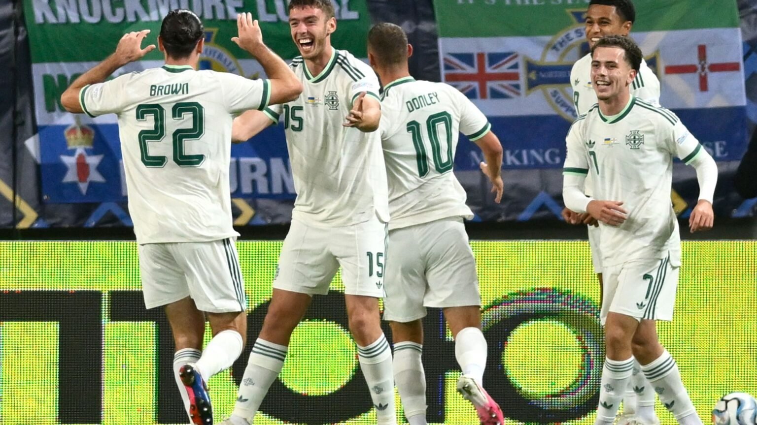 Brown scores twice as Northen Ireland cruise to win over Ukraine