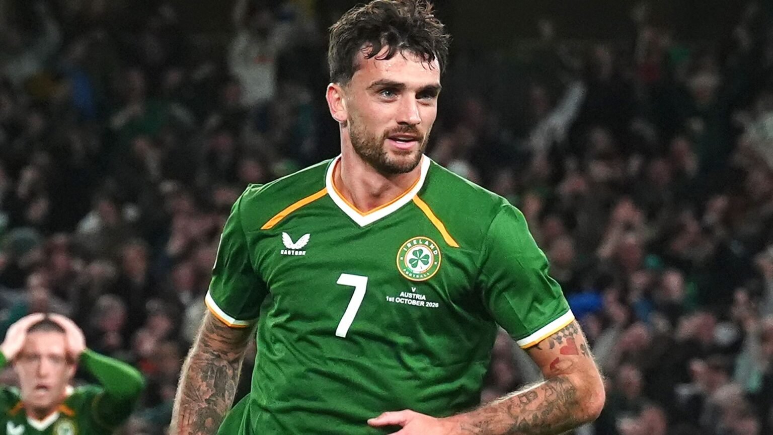 Ireland held by Austria despite Parrott double as protests interrupt game