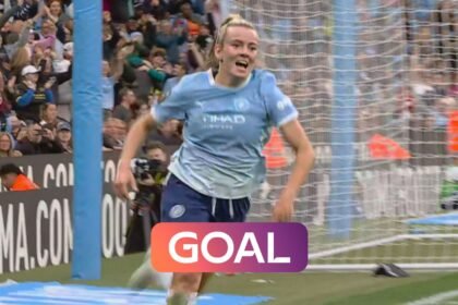 Hemp's composed finish makes it 3-2 for Man City against Arsenal