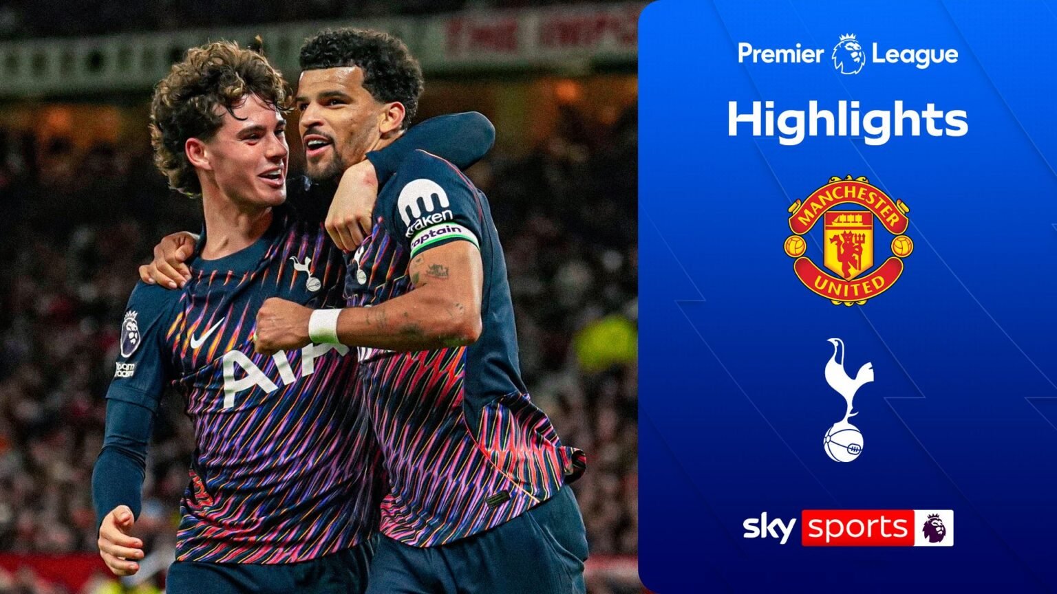 Solanke heads late equaliser for 10-man Spurs against Man Utd