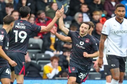 Derby's wait for a home win goes on after late Wrexham leveller