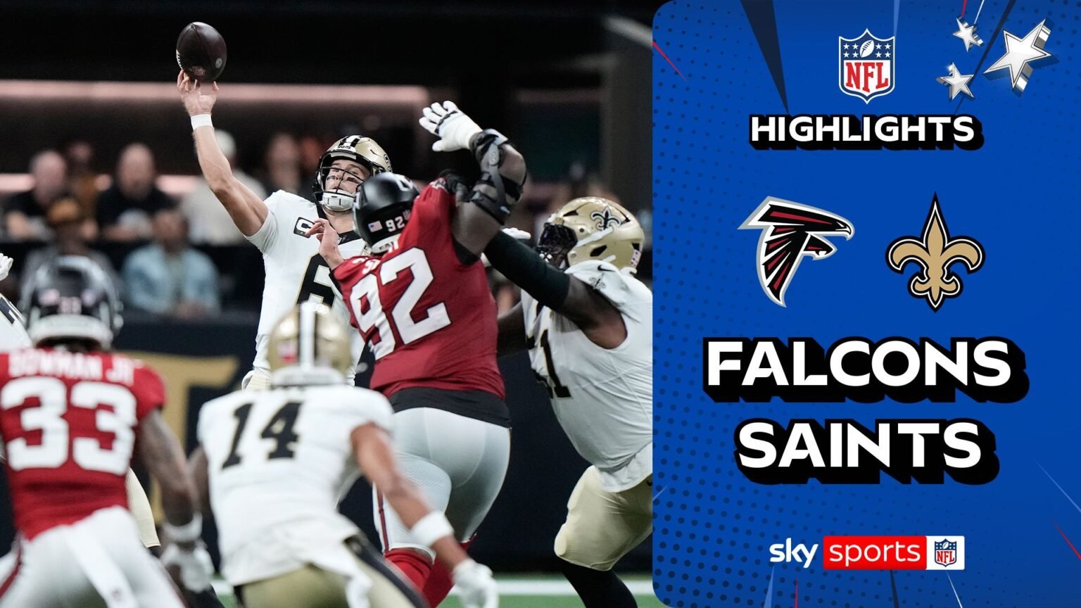 69 points between division rivals! Falcons at Saints highlights