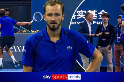 Extraordinary moment Medvedev disqualified after hitting spectator with ball