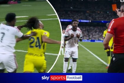Crazy scenes! Vinicius Jr SENT OFF and has goal disallowed for hair pull!